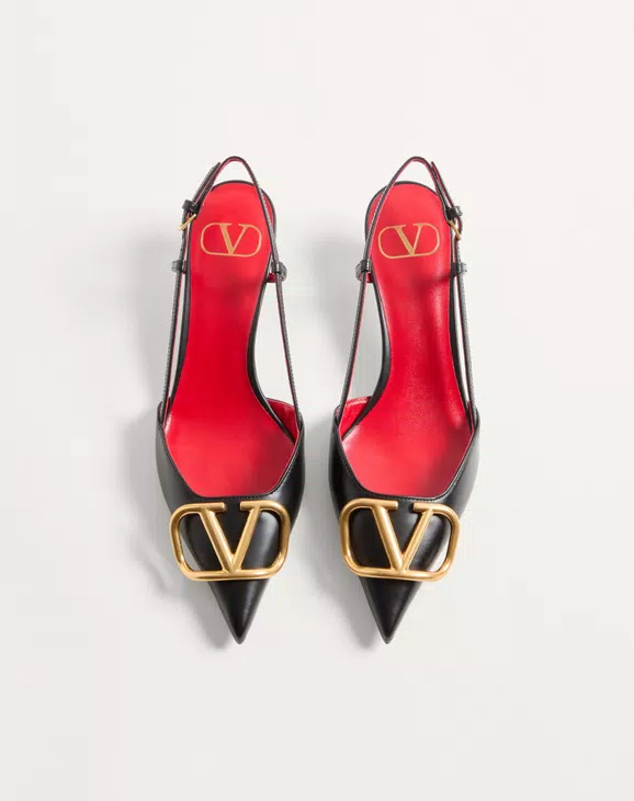 Valentino Vlogo Signature Calfskin Slingback Pump 40Mm / 1.6 In. - Image 4